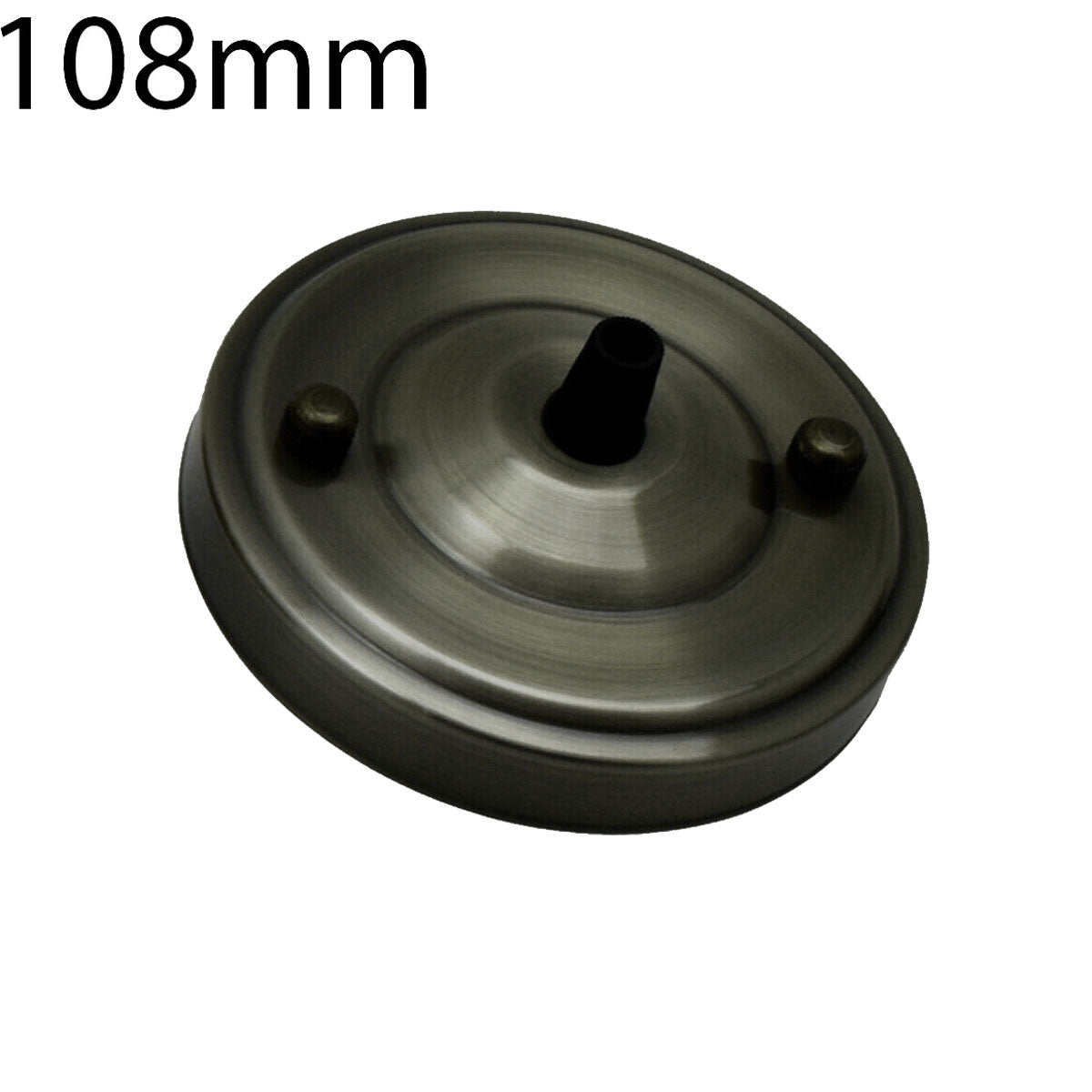 108mm Single Outlet Drop Metal Front Fitting Ceiling Rose