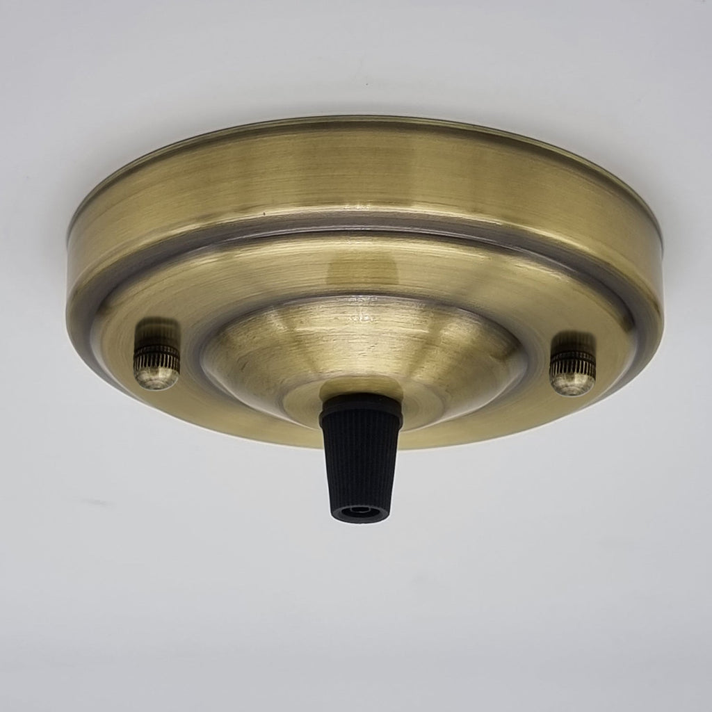 108mm Single Outlet Drop Metal Front Fitting Ceiling Rose
