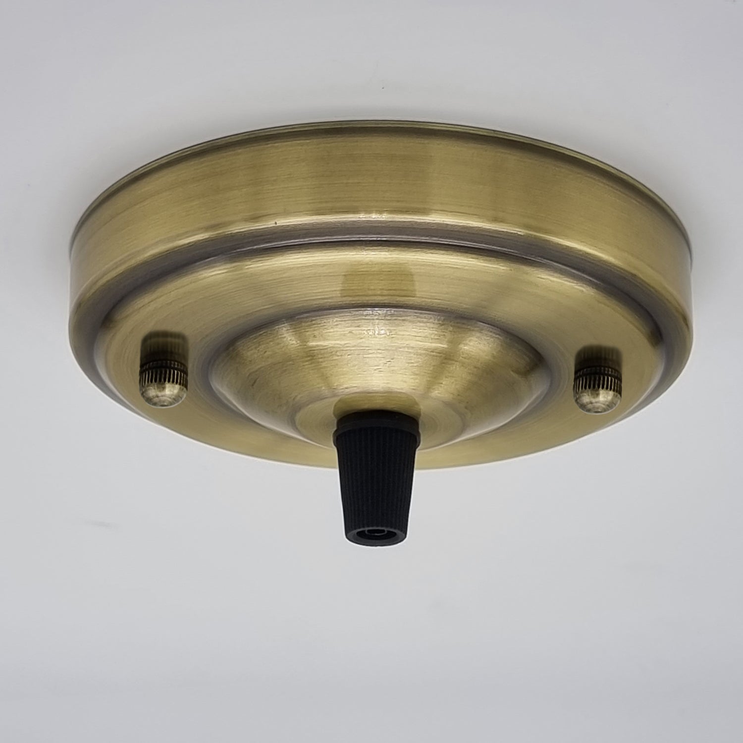 108mm Single Outlet Drop Metal Front Fitting Ceiling Rose
