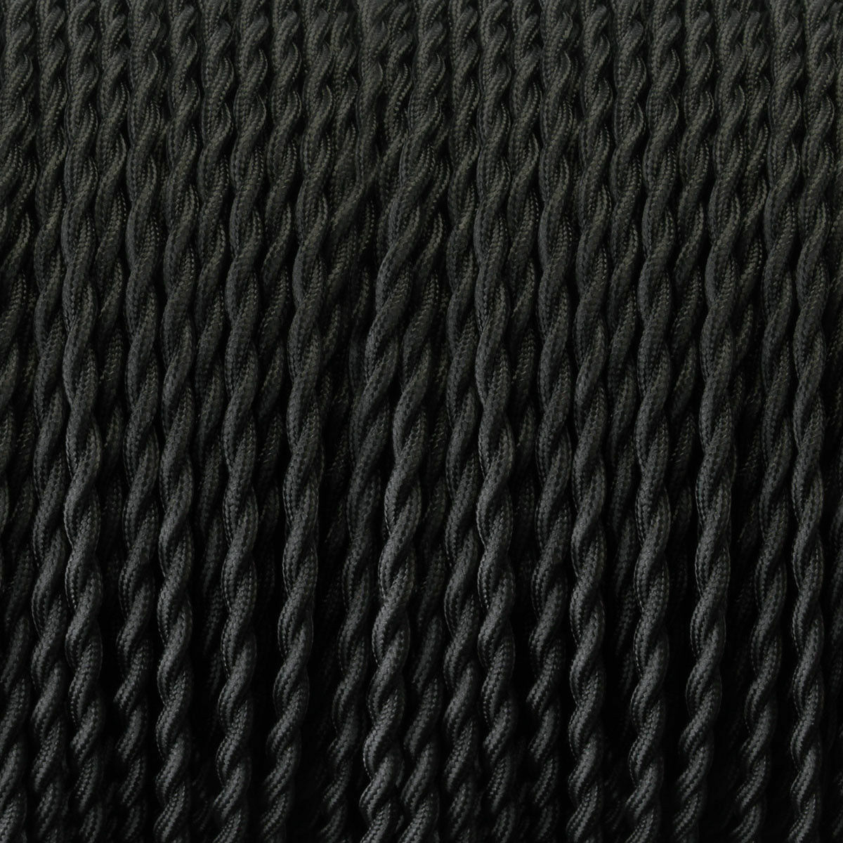 1M/5M/10M Black 2 Core Twisted Electric Fabric Cable