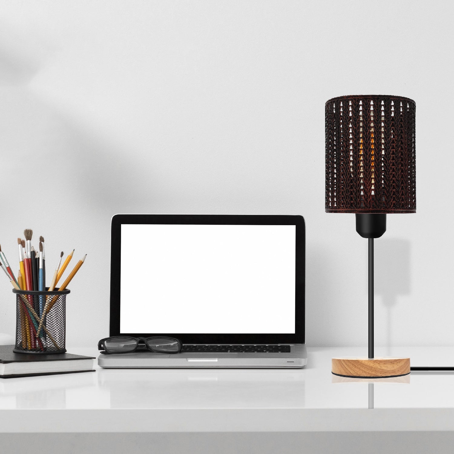 LEDSone Plugin Black Table Lamps for Bedside Tables