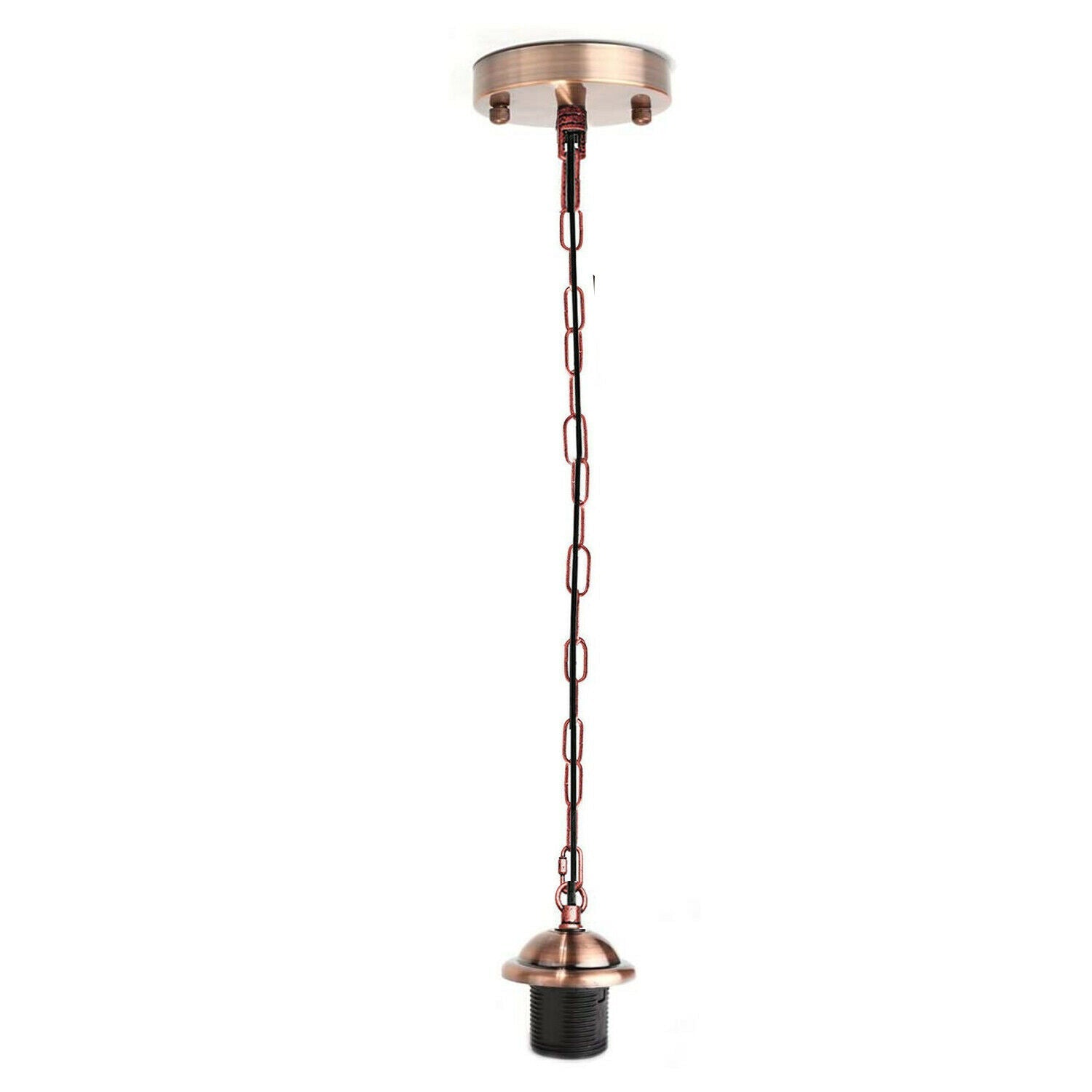 Copper Metal Ceiling E27 Lamp Holder Pendant Light With Chain