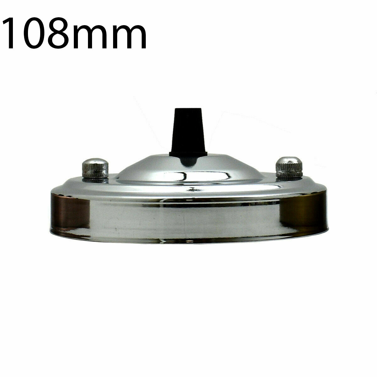 108mm Single Outlet Drop Metal Front Fitting Ceiling Rose
