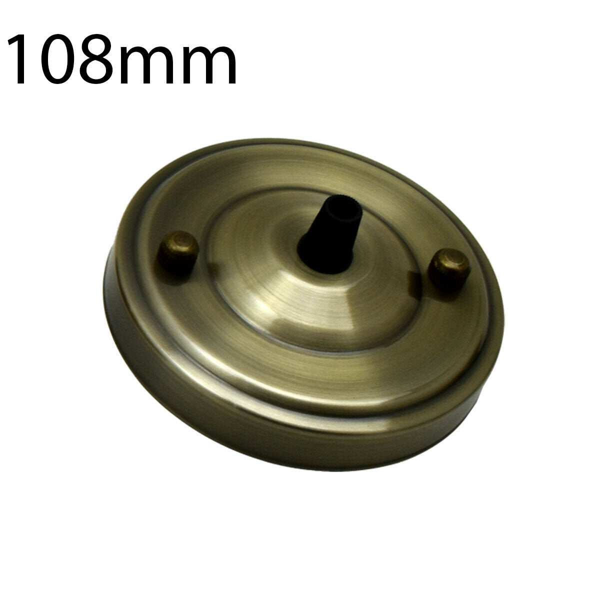 108mm Single Outlet Drop Metal Front Fitting Ceiling Rose