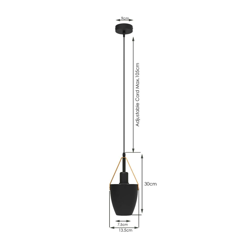 2 Pack Vintage Pendant Ceiling Light Black~4352