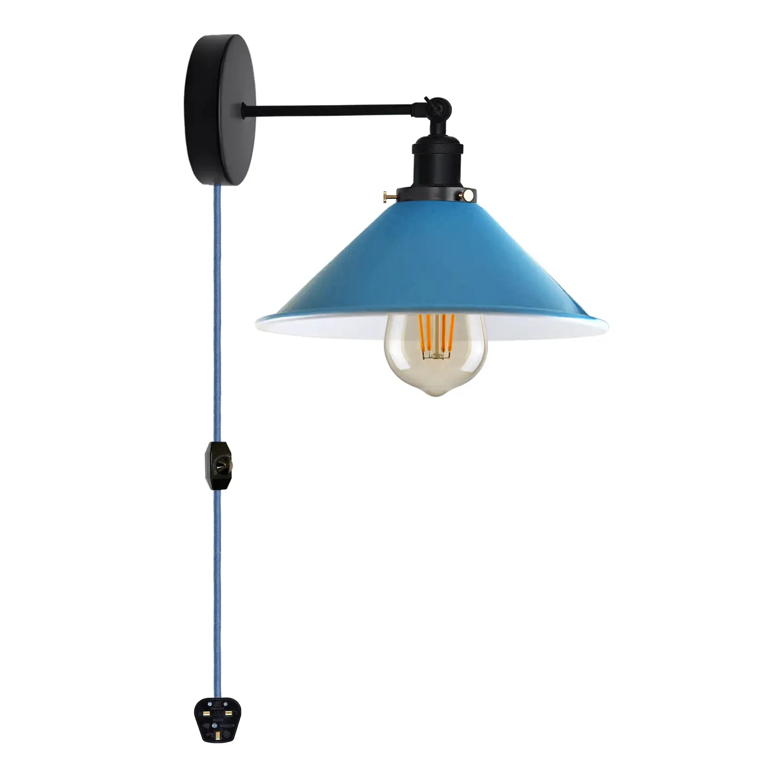 Cord plug in pendant light with dimmer switch