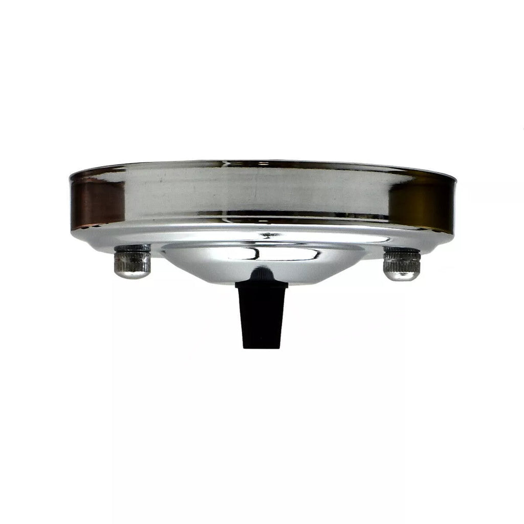 108mm Single Outlet Drop Metal Front Fitting Ceiling Rose
