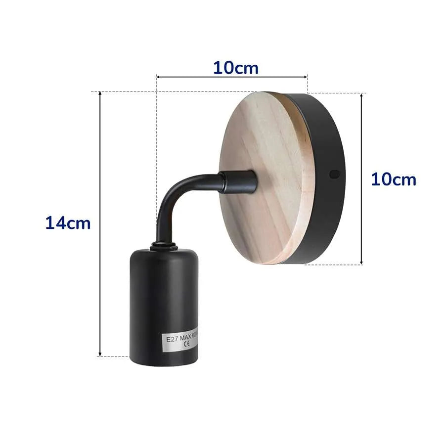 Wood Bedside Wall Lamp